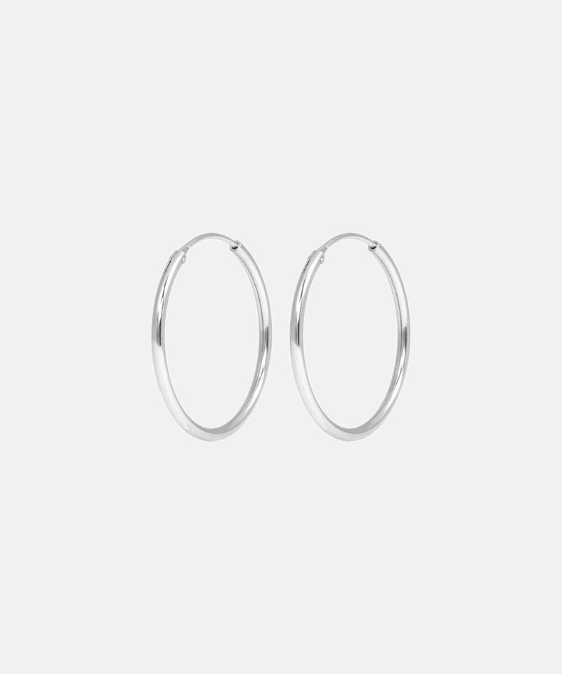 Hoop Ohrringe 25 mm Silber