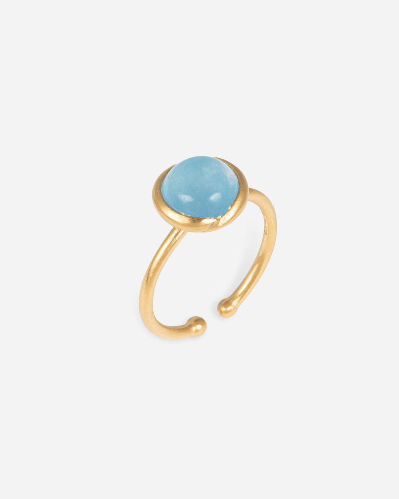 Aura Blue Ring Vergoldet