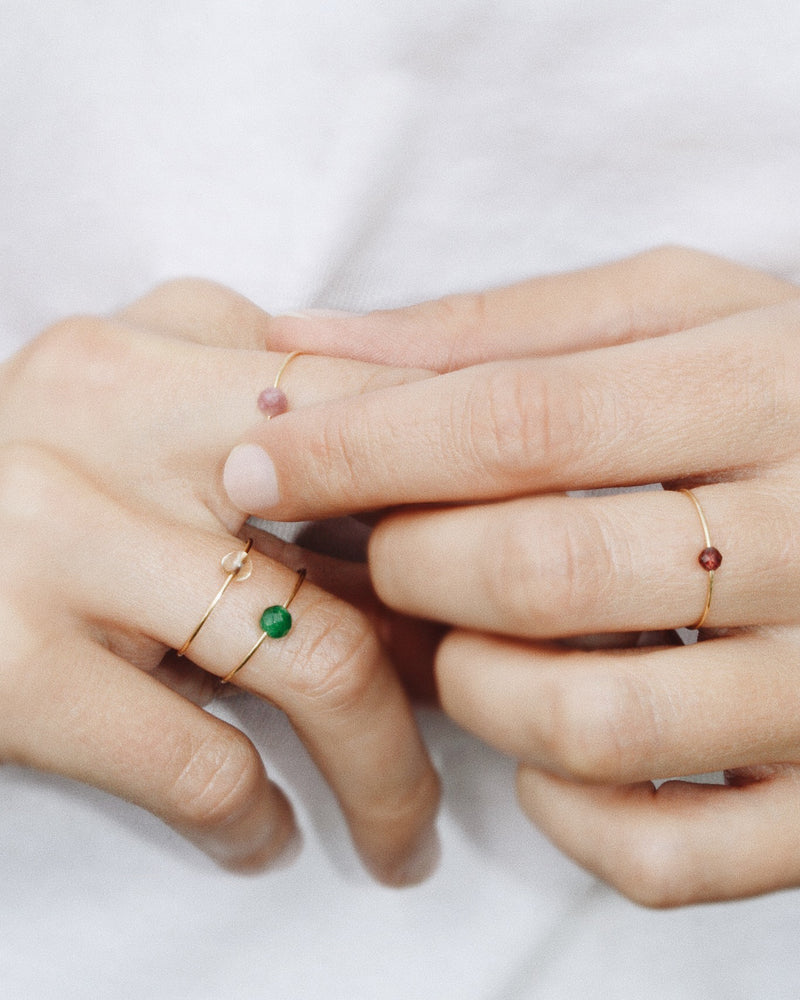 Birthstone-Ring Vergoldet