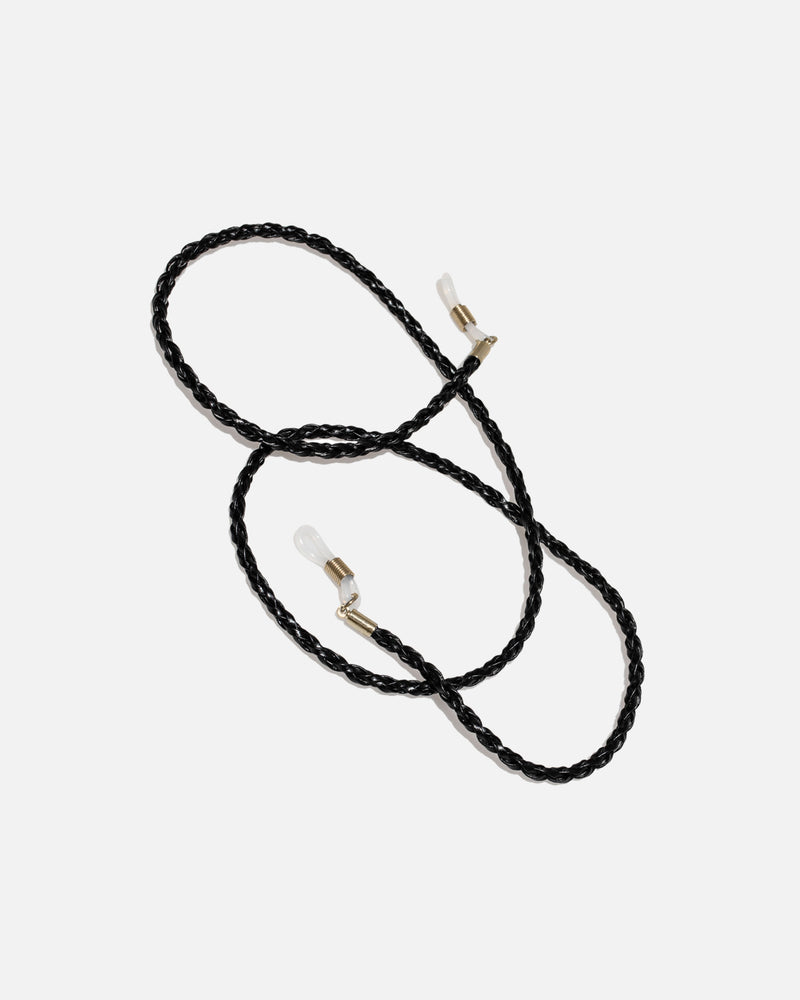 Brillenkette Leder Schwarz