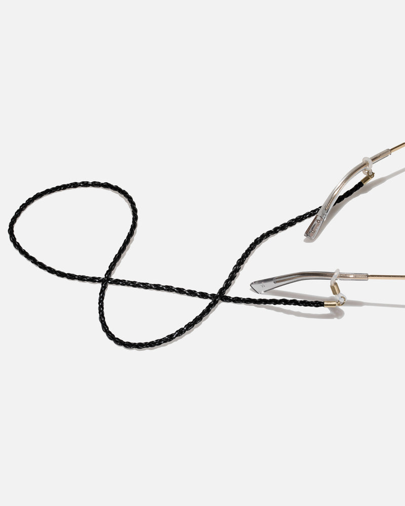 Brillenkette Leder Schwarz