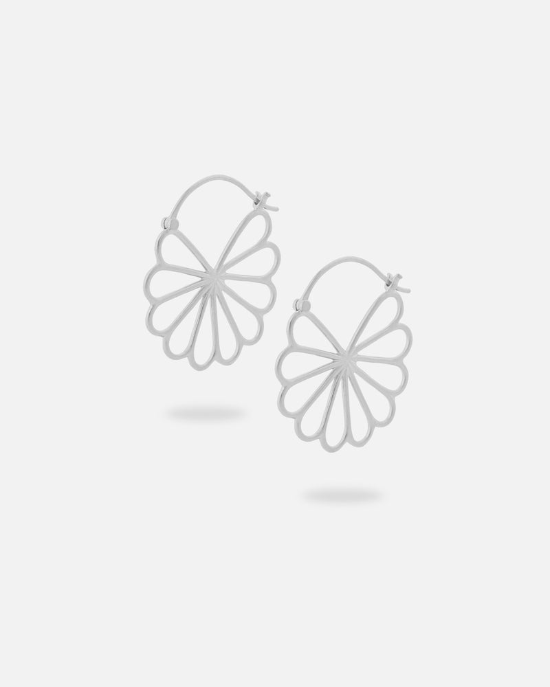 Large Bellis Ohrringe Silber