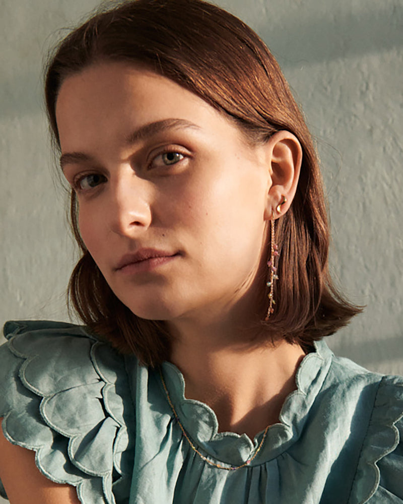 Rainbow Earchains Vergoldet
