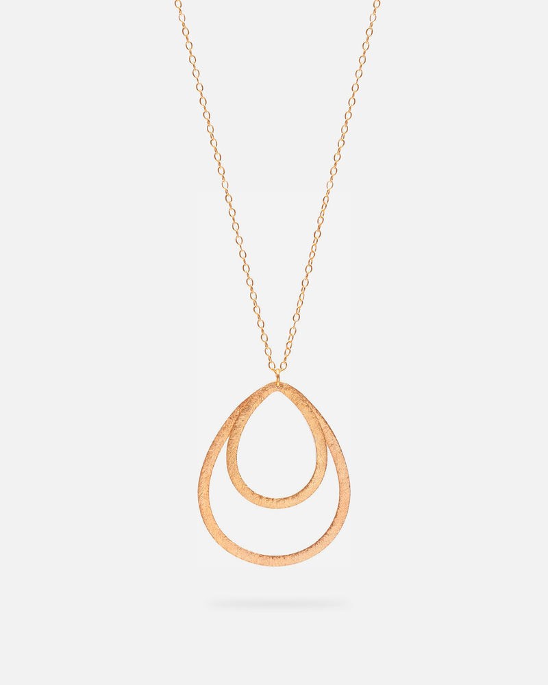 Double Drop Kette Vergoldet