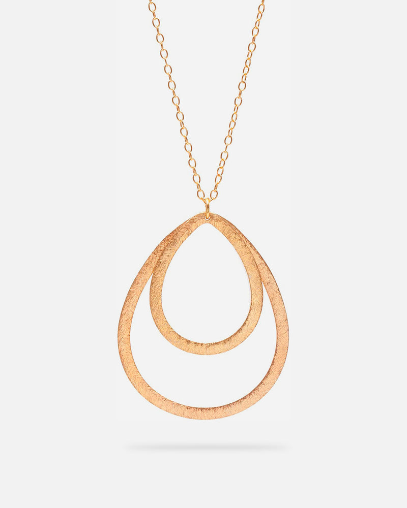 Double Drop Kette Vergoldet