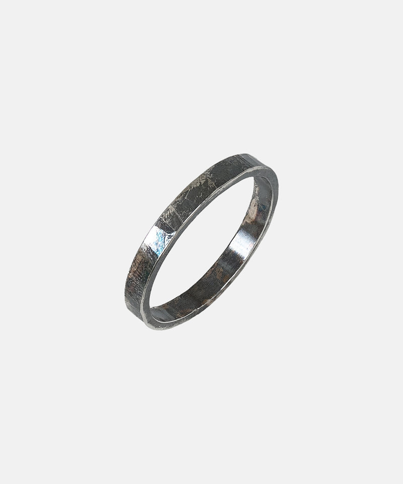 Hammered Ring Silber Oxidiert