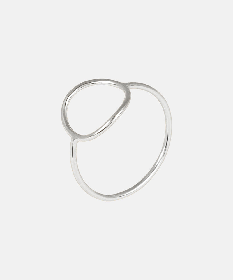 Geometry Circle Ring Silber