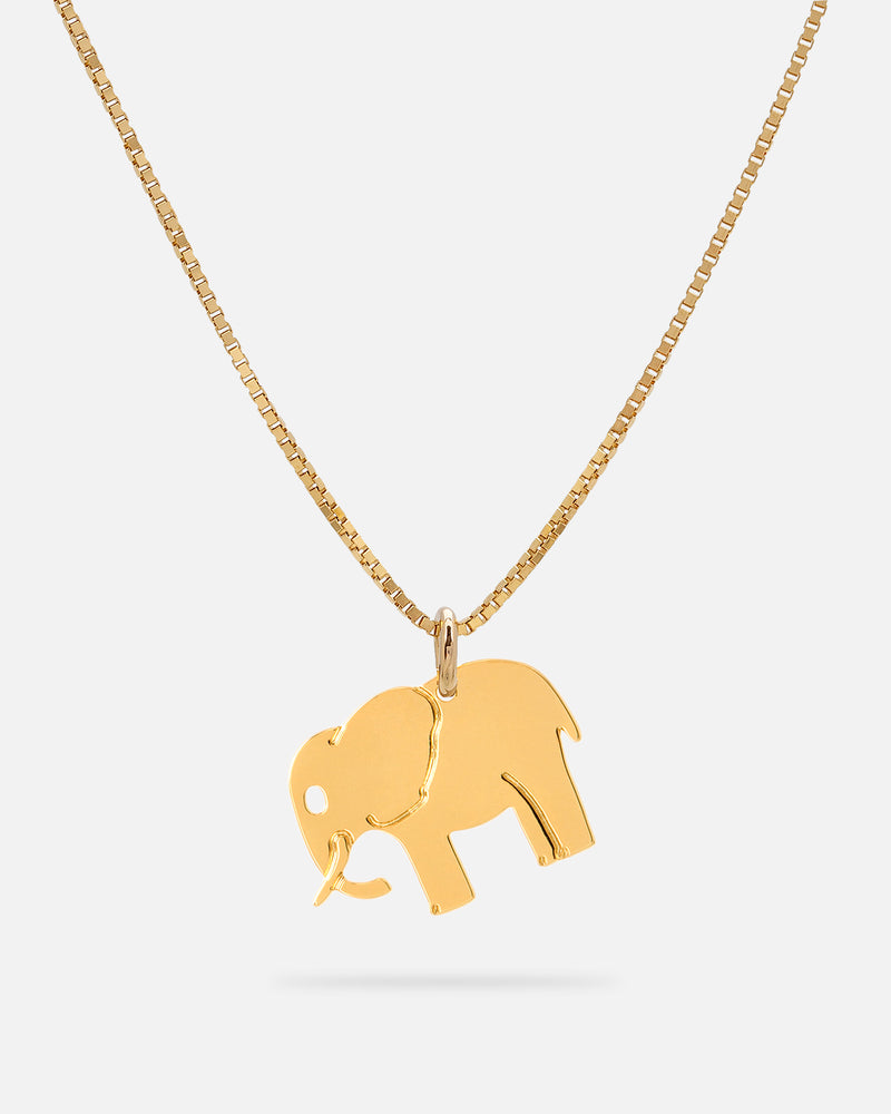 Elephant Halskette Vergoldet