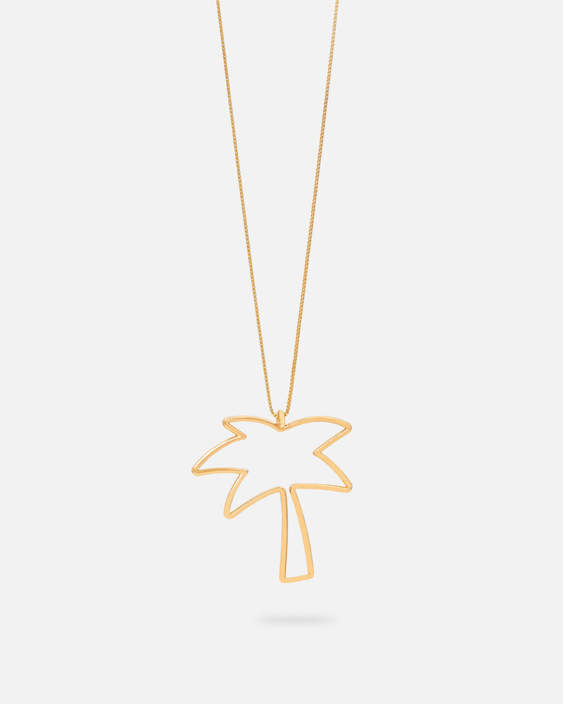 Palm Tree 3D Halskette Vergoldet
