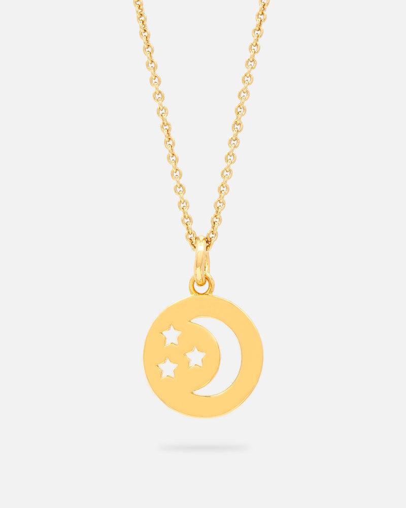 Moon & Stars Halskette Vergoldet
