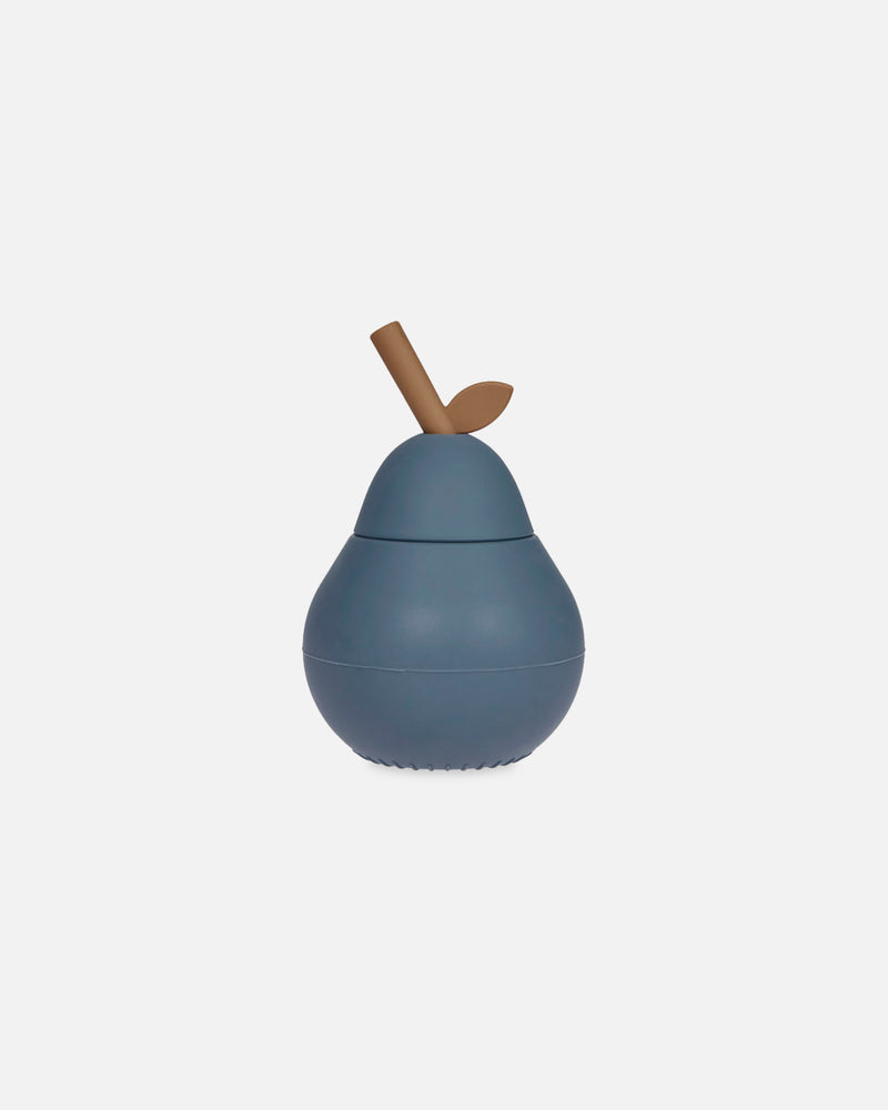 Pear Cup mit Strohhalm Blau