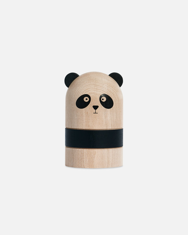 Panda Holzspardose Natur