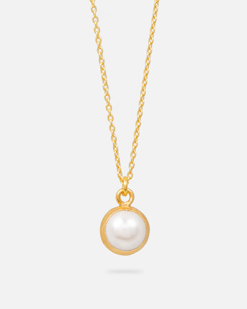 Pearl Globe Halskette 9 mm Vergoldet