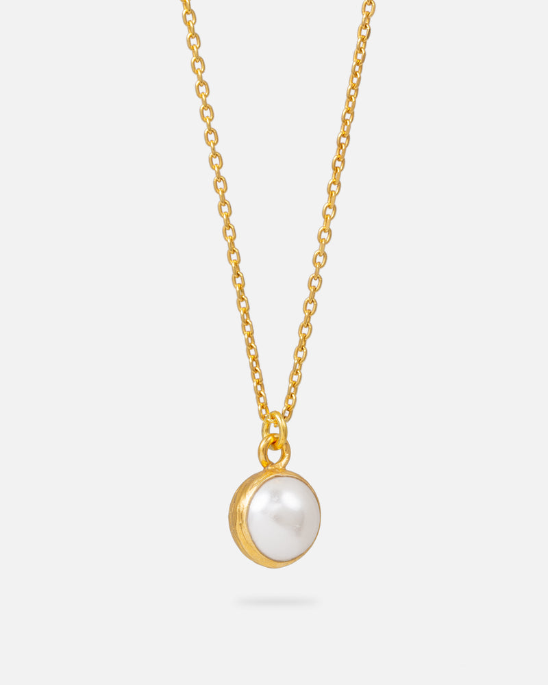 Pearl Globe Halskette 9 mm Vergoldet